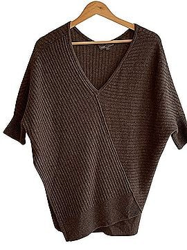 Vince. Ribbed Cocoon Asymmetrical Sweater Cashmere Pullover Sweater (view 1)