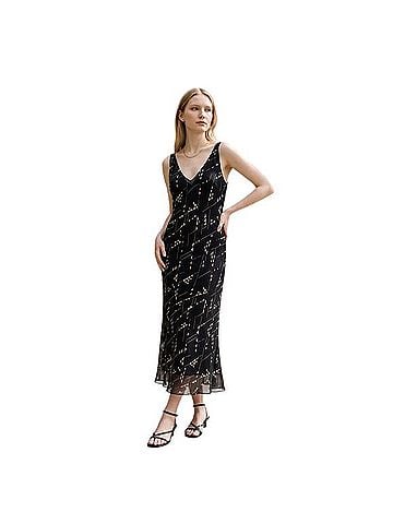 Ralph Lauren Geometric Silk Midi Cocktail Dress (view 1)