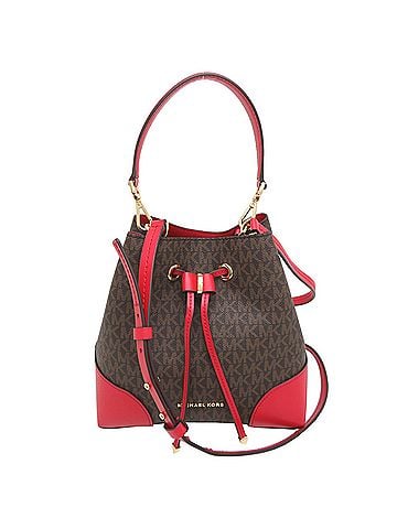 Michael Kors Michael Kors Mercer Gallery 2-way Bucket Bag Small Women's Handbag 30F9GZ5L1B Brown (view 1)