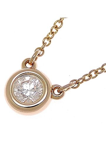 Tiffany & Co. Tiffany &amp; Co. 750PG 0.14ct Diamond By the Yard Women's Necklace 750 Pink Gold (view 2)