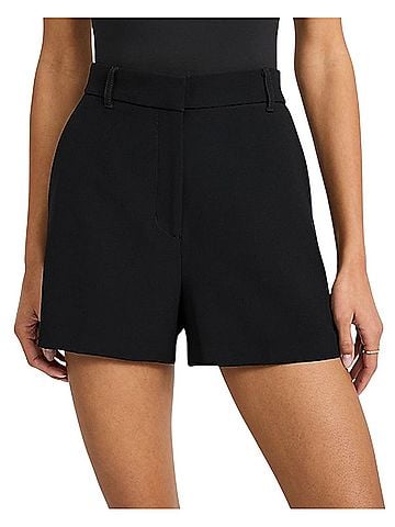 Express Editor Super High Waisted Tailored (Studio Stretch Twill) Dressy Shorts (view 1)