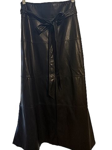 Tanya Taylor Hudley midi Faux Leather Skirt (view 1)