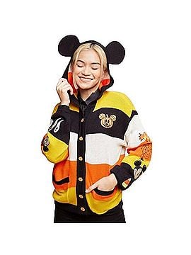 Disney Her Universe Disney Halloween Mickey Mouse Stripe Hooded Cardigan Cardigan (view 1)