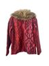 Colleen Lopez 54% Acrylic 43% Polyester 3% Wool 100% Polyester 65% Acrylic 35% Polyester Print Red Pink Brown Coat Size L - photo 2
