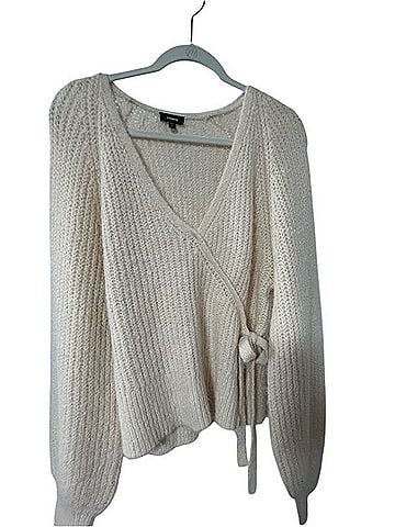 Express Wrap V-Neck Knit Sweater Casual Sweaters (view 1)