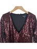Express Solid Red Black Cocktail Dress Size 4 - photo 3