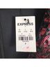 Express Solid Red Black Cocktail Dress Size 4 - photo 6