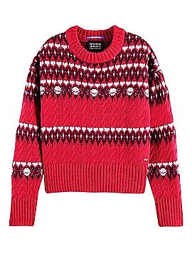 Scotch & Soda Cable Knit Fair Isle Sweater Pullover Sweater (view 1)