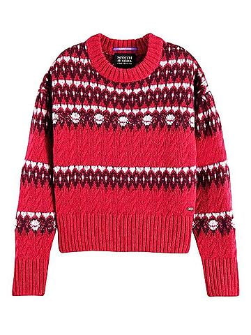 Scotch & Soda Cable Knit Fair Isle Sweater Pullover Sweater (view 1)