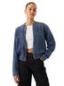 Gap UltraSoft Denim Cropped Bomber Jacket Jacket - photo 1