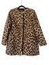 Zara Basic Leopard Print Collarless Coat - photo 1