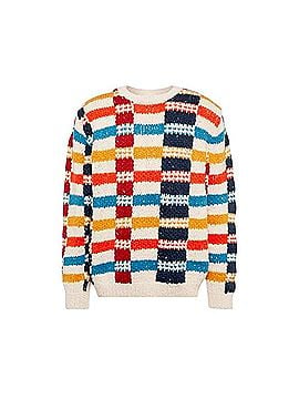 The Elder Statesman Vibrant Plaid Crew Pullover Sweater (view 1)