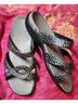 Crocs Floral Black Sandals Size 9 - photo 3