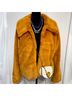 Express 100% Polyester Solid Yellow Orange Jacket Size M - photo 3