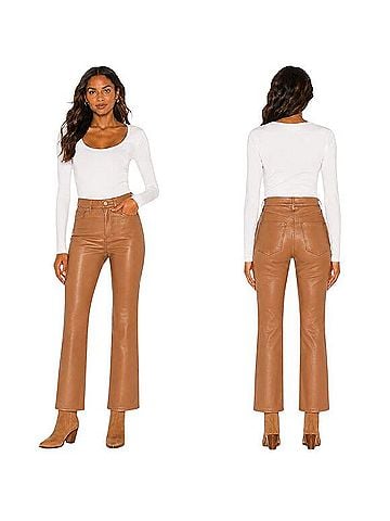 Veronica Beard Carly Kick Faux Leather Pants (view 1)