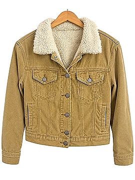 Brandy Melville John Galt Sherpa Lined Corduroy Trucker Jacket Jacket (view 1)