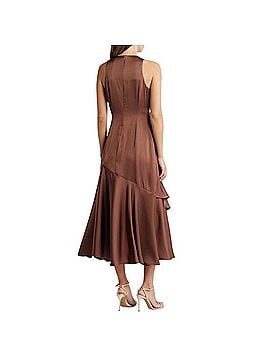 Parker Angie Satin Maxi Cocktail Dress (view 2)