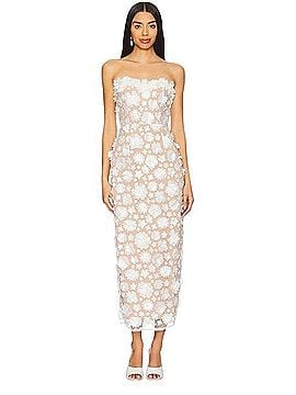 Elliatt Bluebell Strapless 3D Midi Dress Cocktail Dress (view 1)