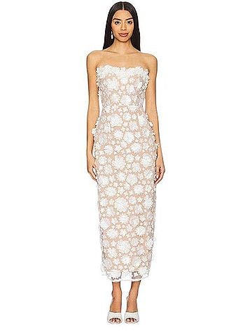 Elliatt Bluebell Strapless 3D Midi Dress Cocktail Dress (view 1)
