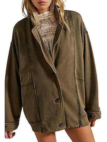 Free People Home Office Button Cardigan Blazer (view 1)
