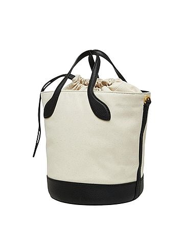 Bally Bally Bar 8 Hours Tote Bag Bucket Top Handle WAU00ZCV034 White Black Canvas Leather Women's BALLY (view 2)