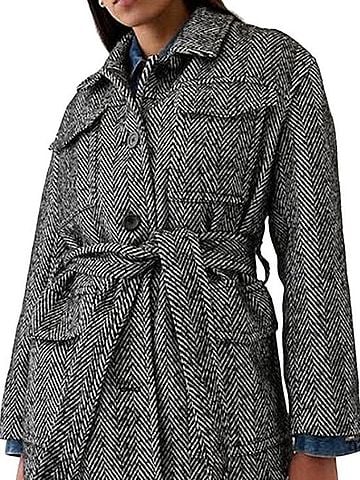 Gap Herringbone Belted Utility Jacket Jacket (view 1)