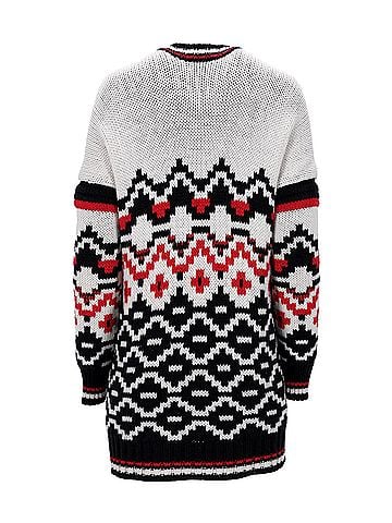 Maje Maje Mercouer Fair Isle Zip-Front Cardigan in Multicolor Wool (view 2)