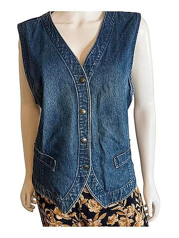 Coldwater Creek Denim Vest (view 1)