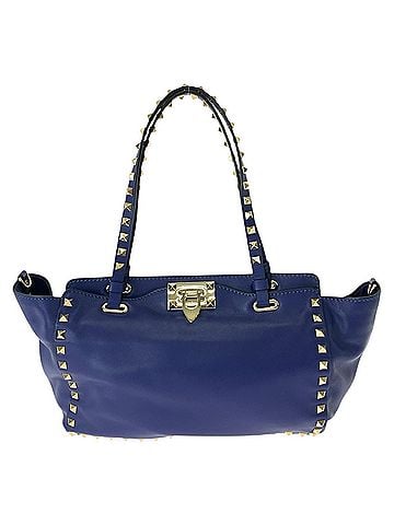 Valentino Valentino Rockstud Tote Bag Shoulder 2-Way Blue Leather Women's VALENTINO (view 2)
