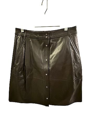 Vince. Leather Skirt (view 1)