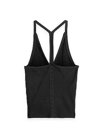 Scotch & Soda Women's Rib Racer Tank in Black (view 2)