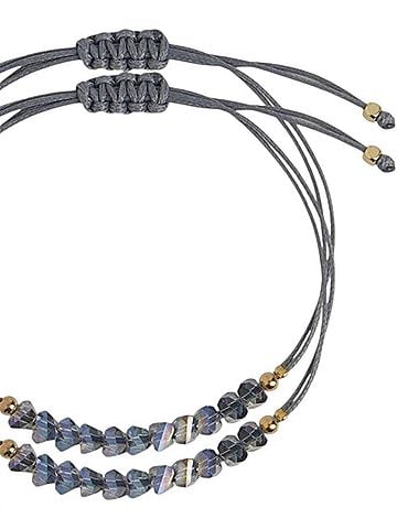 Coco + Carmen Women's Wear And Share Faith Bracelet Set in Navy (view 2)