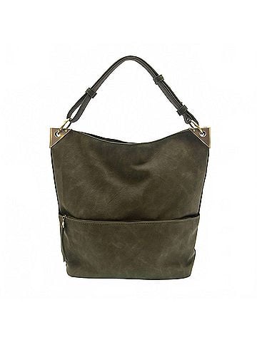 Joy Susan Women's Darcy Pocket Bucket Bag in Olive (view 1)