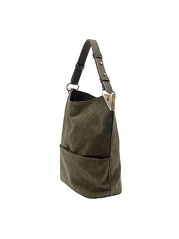 Joy Susan Women's Darcy Pocket Bucket Bag in Olive (view 2)