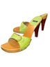 Stuart Weitzman Animal Print Green Heels Size 9 1/2 - photo 1