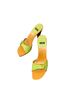 Stuart Weitzman Animal Print Green Heels Size 9 1/2 - photo 2