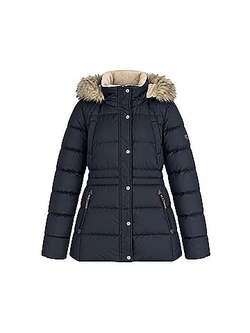 Lauren by Ralph Lauren Faux Fur Trim Hooded Down Puffer Jacket Jacket (view 1)