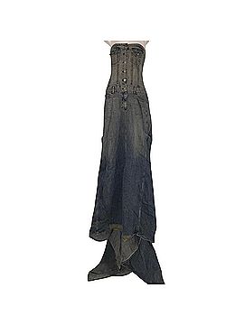 Polo by Ralph Lauren archival SS 2003 Y2K Ralph Lauren Polo Jeans Co denim corset maxi dress Cocktail Dress (view 1)