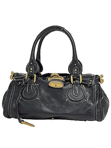 Chloé Chloé Chloe Paddington Leather Handbag, Black, Women's (view 1)