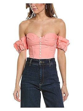 STAUD Bouvier Corset Short Sleeve T-Shirt (view 1)