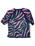 Anne Klein Zebra Print Pink Blue Pullover Sweater Size M - photo 2