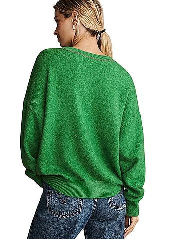 Sundry Anthropologie Love Green Pullover Sweater (view 2)