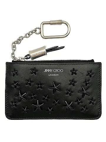 Jimmy Choo Jimmy Choo coin case, star studs, leather, black, Nancy (OLSD/028) (view 2)