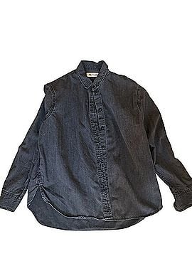 Madewell Washed Black Denim Button-Down Shirt Long Sleeve T-Shirt (view 1)