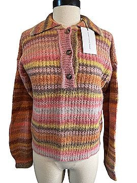 Something Navy Striped Polo Pullover Sweater (view 1)