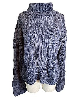 Something Navy Chunky Kint Pullover Sweater (view 1)