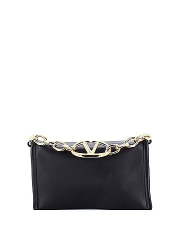 Valentino Garavani VLogo Chain Clutch Leather Mini (view 1)