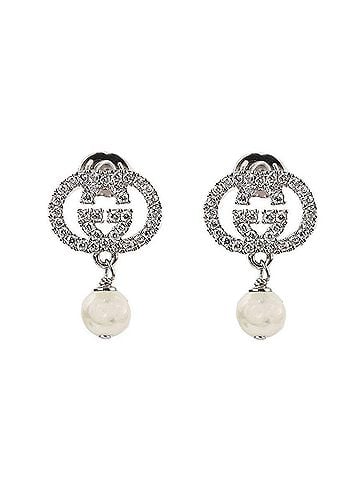 Gucci Crystal Pearl Earrings (view 1)