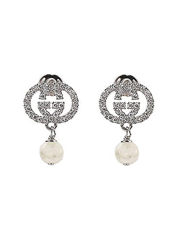 Gucci Crystal Pearl Earrings (view 2)