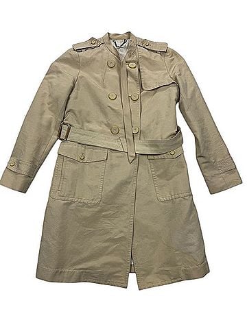 3.1 Phillip Lim Silk Blend Double Breasted Belted Trench Coat Trenchcoat (view 1)
